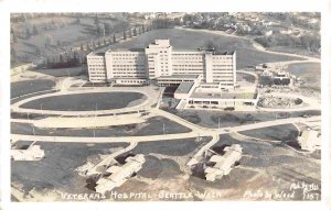 Veterans Hospital Seattle Washington 1950s RPPC Real Photo postcard