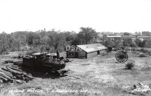 C50/ Rhinelander Wisconsin Wi RPPC Real Photo Postcard c1950s Logging Museum