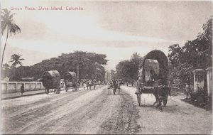 Sri Lanka Ceylon Union Place Slave Island Colombo Vintage Postcard C132