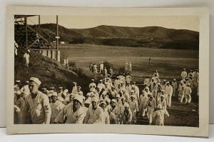 Guantanamo Bay Cuba RPPC U.S. Navy After The Game Baseball Photo Postcard F9