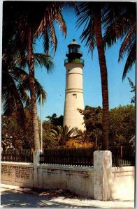Postcard LIGHTHOUSE SCENE Key West Florida FL AK7189