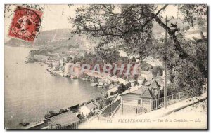 Old Postcard Villefranche Corniche View