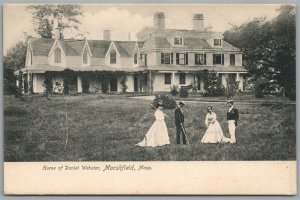 MARSHFIELD MA HOME OF DANIEL WEBSTER ANTIQUE POSTCARD