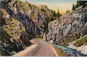 Blue Canyon on Blue Mesa Highway US 50 Colorado Postcard Posted 1958