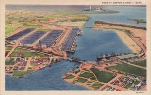 Texas Corpus Christi Aerial View Of Port Curteich