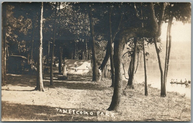 BRANSON MO TANEYCOMO RV PARK ANTIQUE REAL PHOTO POSTCARD RPPC