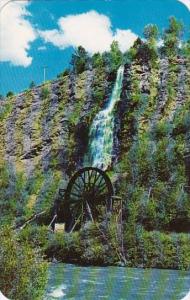 Colorado Idaho Springs The Waterfall And Old Water Wheel At Clear Creek In Id...