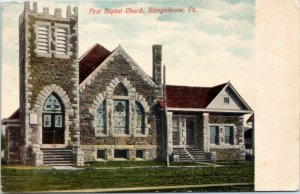 postcard PA - First Baptist Church, Shinglehouse, PA