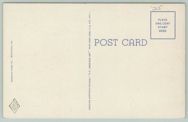 Waycross Georgia~Ware County Courthouse & Sheriff's Office~Clock Tower~1940s 