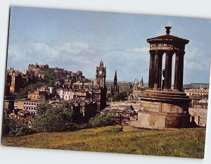 Postcard Edinburgh and the Castle, from Calton Hill, Edinburgh, Scotland