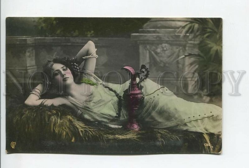 462424 HAREM Belle Dancer Bacchante w/ Jug Vintage PHOTO postcard