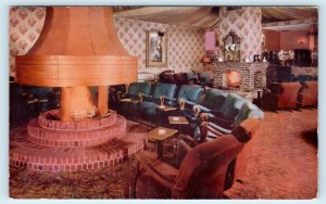 SAN FRANCISCO, California CA ~ Fireplace PASTENE'S Clement Street 1950s Postcard