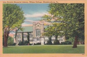 Pennsylvania Chambersburg John Stewart Memorial Library Wilson College