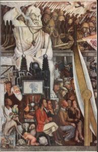 Diego Rivera Political Art Grand Mural Palacio de Bellas Artes Mexico Postcard