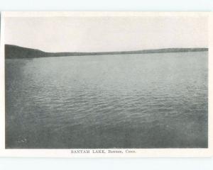 1920's VERY THIN POSTCARD - BANTAM LAKE SCENE Bantam - Near Litchfield CT F0120