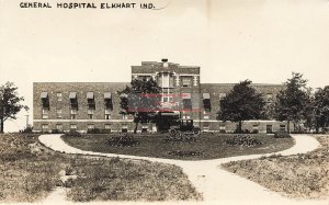 IN, Elkhart, Indiana, RPPC, General Hospital, Exterior View, Photo