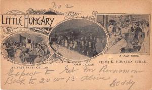 New York City New York Little Hungary private mailing antique pc Z22634