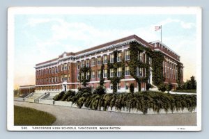 High School Buildings Vancouver Washington WA UNP WB Postcard Q8