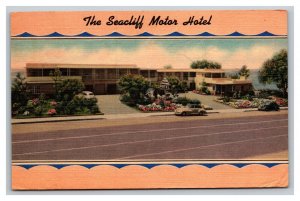 Vintage 1944 Advertising Postcard Seacliff Motor Hotel Laguna Beach California