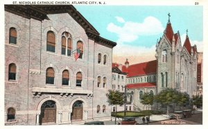 Vintage Postcard St. Nicholas Catholic Church Building Atlantic City New Jersey