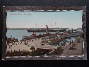 Merseyside LIVERPOOL LANDING STAGE c1907 Postcard by Valentine