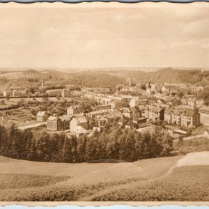 1937 Waldheim i. Sa. Saxony Germany RPPC Panorama Town View Hindenburg Philly