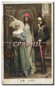 Old Postcard France Quo Vadis Religious Law Dragon Army marianne