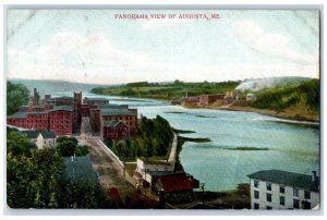 c1910's Panorama View Of Augusta House Scene Maine ME Unposted Vintage Postcard