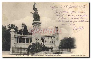 Old Postcard Lyon Rhone Monument Child