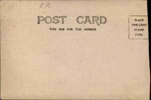 Unidentified RR Train Station Depot c1905 Real Photo Postcard