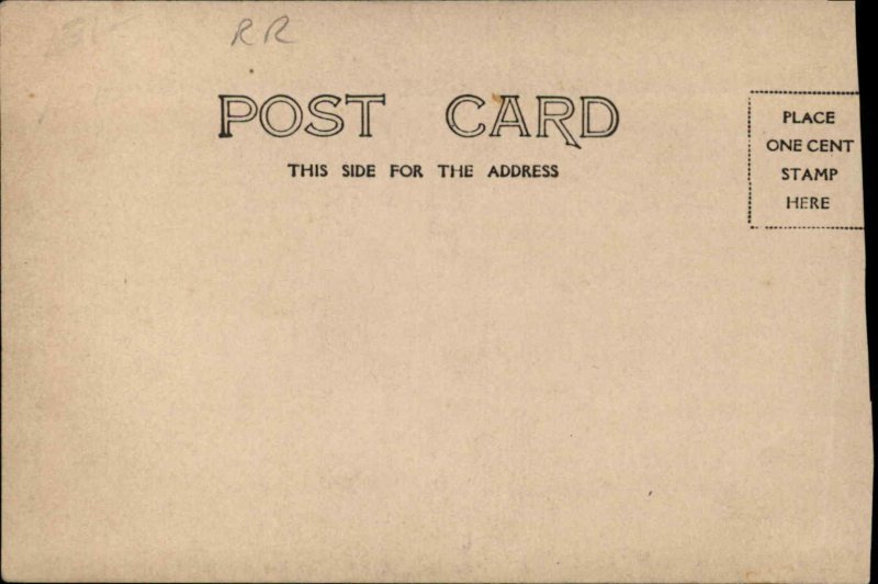 Unidentified RR Train Station Depot c1905 Real Photo Postcard