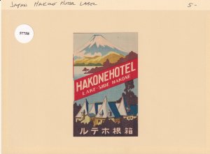 Japan Hakone Hotel Label (57758)