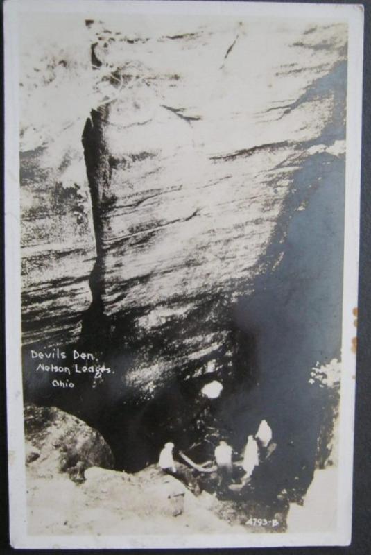 Devil's Den Nelson Ledges Ohio Real Photo Postcard