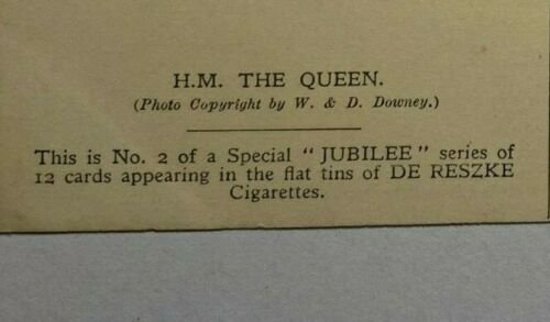 UNUSED VINTAGE POSTCARD - H.M. THE QUEEN by DE RESZKE CIGARETTES (KK1172) 