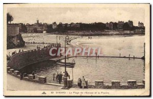 Old Postcard Dinard The Beach of the Lock and pool