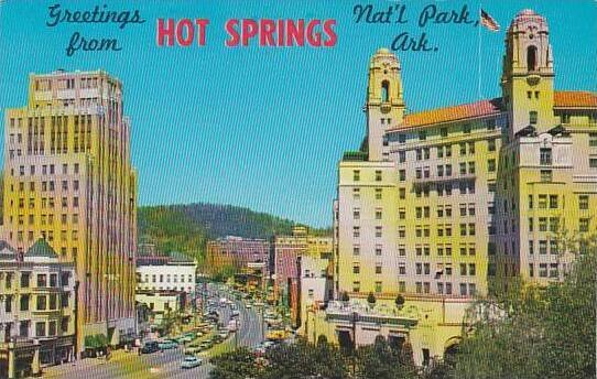 Arkansas Hot Springs National Park Looking Northwest On Central Avenue 1964