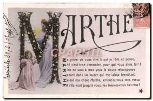 Old Postcard Fantaisie Martha Surname