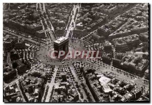 Modern Postcard Paris By Plane L & # 39arc de Triomphe and Place de L & # 39E...