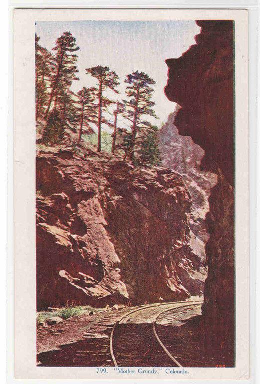 Railroad Track Mother Grundy Colorado 1910c postcard