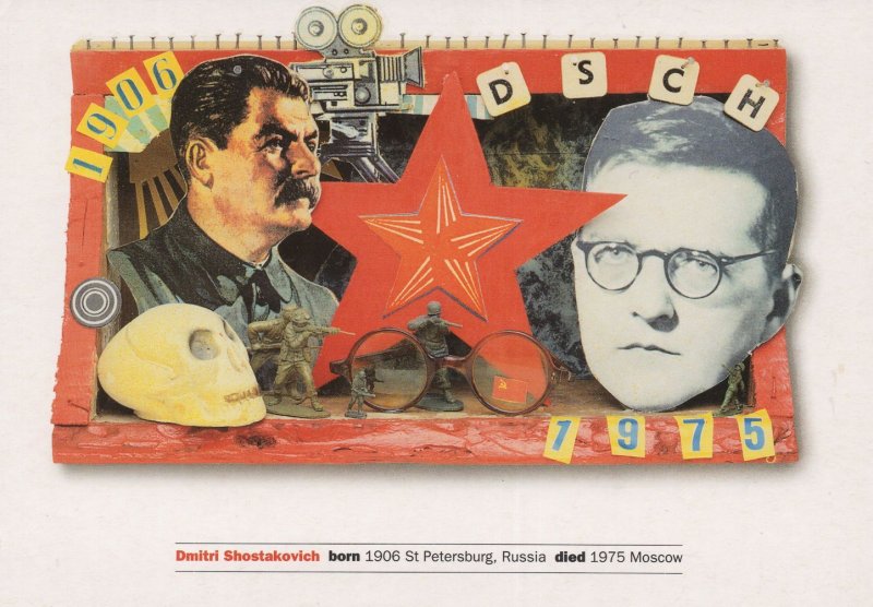 Dmitri Shostakovich Painting BBC Radio Advertising Postcard