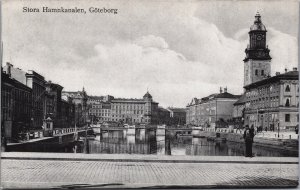 Sweden Gothenburg Stora Hamnkanalen Goteborg Vintage Postcard C124