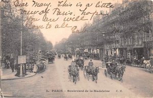 Boulevard de la Madeleine Paris France 1905 