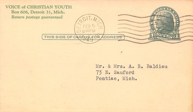 Detroit~Voice of Christian Youth~Valentine Concert~Gospelaires~YFC Team~1949 PC