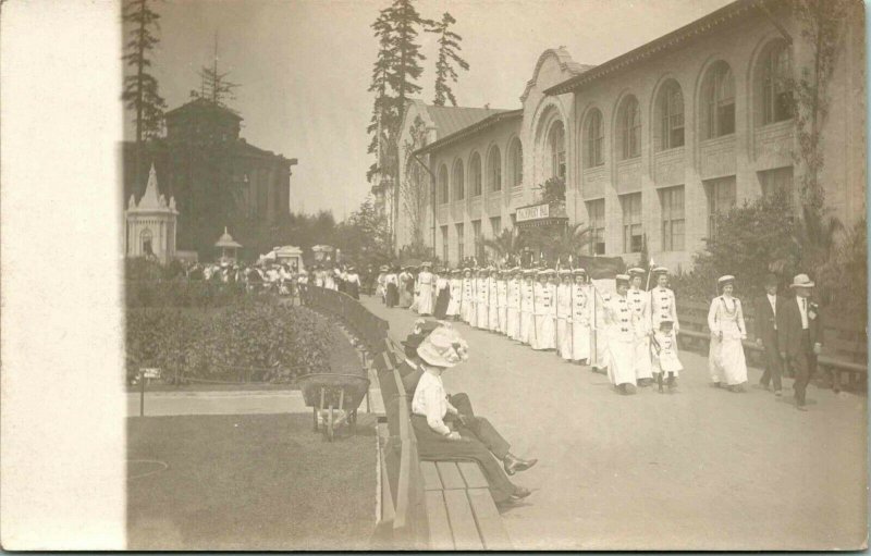 RPPC Alaska-Yukon-Pacific Exposition Maccabees Parade by Machinery Hall