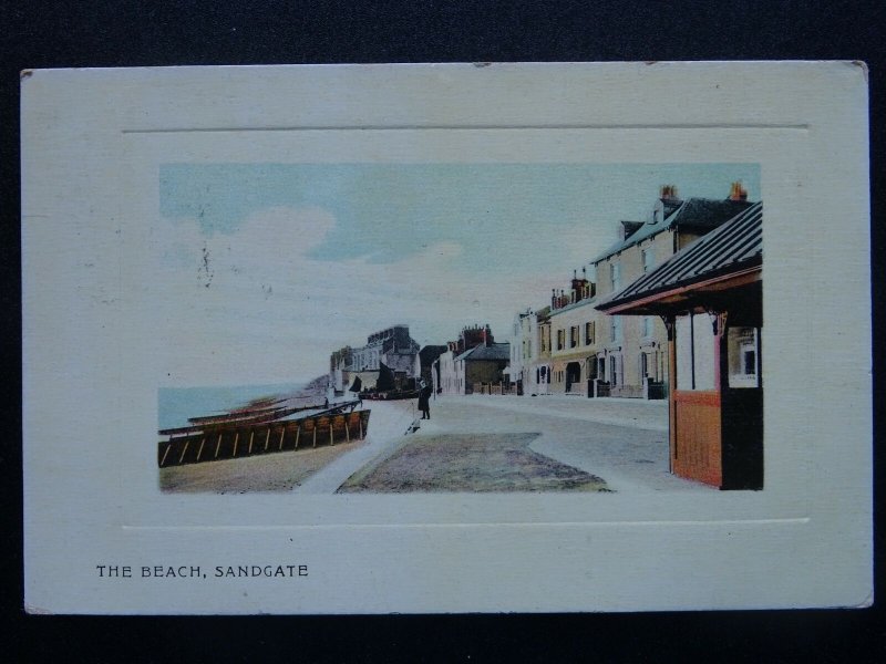 Kent Folkestone SANDGATE The Beach c1911 Postcard by Eustace Watkins