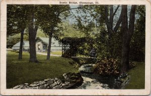 Rustic Bridge Champaign IL Postcard PC330