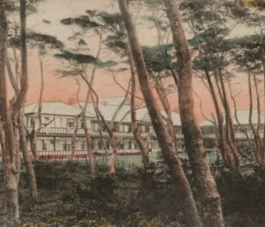 Kaihin-In Hotel Kamakura Japan Tinted Colored Postcard