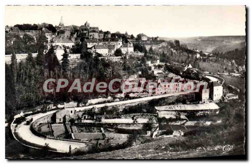 Old Postcard Avallon View from the Morlande