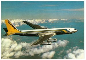 Sudan Airways Boeing 707 Airplane Postcard