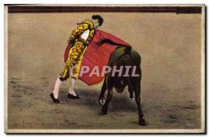 Old Postcard Bullfight Bullfight Toreando de frente por detras